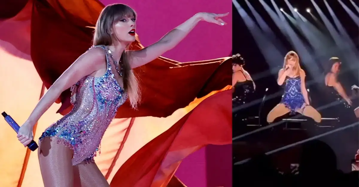 Taylor Swift almost falls off a chair, but handles it like a pro, Watch Video
