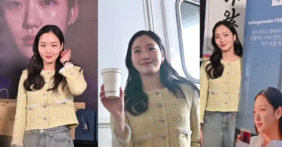 Kim Go-eun Surprises Fans with Coffee and Movie Goodies at "Exhuma" Coffee Truck Event