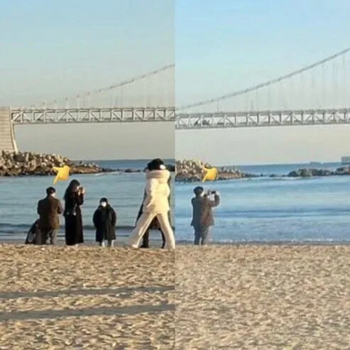 Rookie idols AIMER’s Doryun and ViV’s Yume uploaded photos of the beach at a similar time