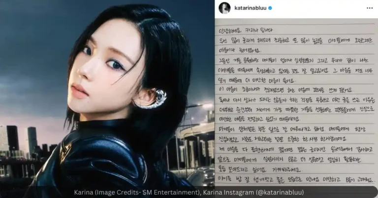 aespa's Karina writes a handwritten apology letter to fans post dating news with actor Lee Jae Wook, International K-Pop Fans React Negatively