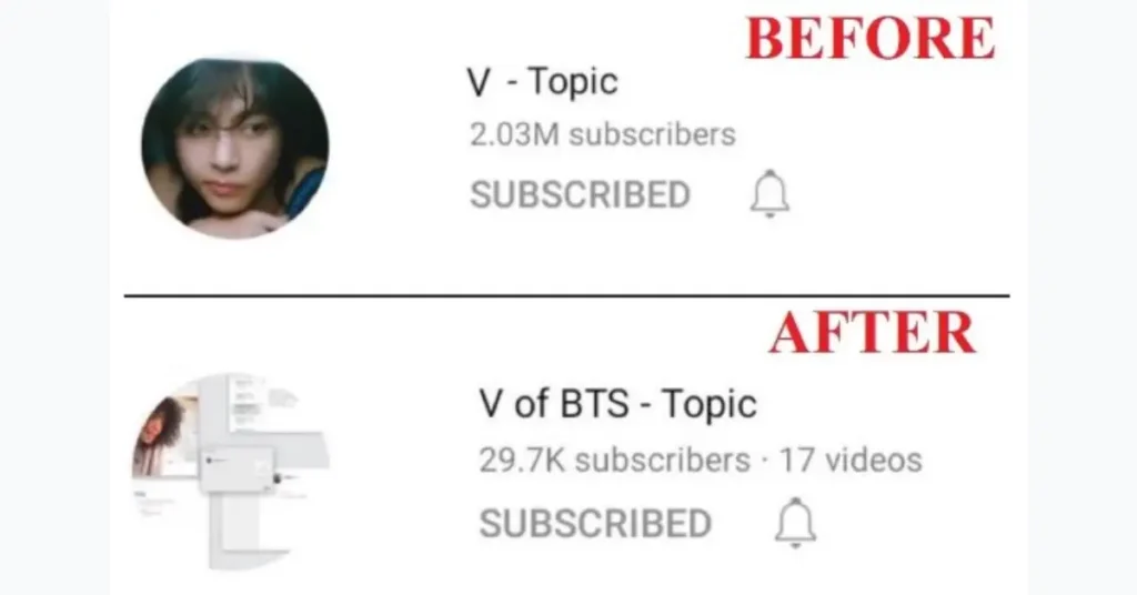 BTS V's YouTube Topic Channel Goes Missing, ARMY Calls for Restoration!
