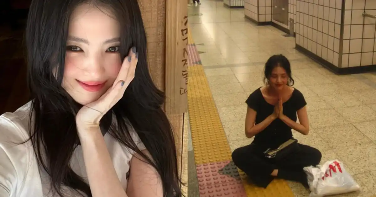 Han So Hee Shares Throwback Photo Meditating on Subway Floor in New Social Media Post