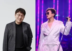 HYBE's Bang Si Hyuk performs on stage with J. Y. Park at ‘Weverse Con 2024’