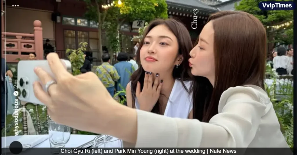 VvipTimes Choi Gyu Ri left and Park Min Young right at the wedding Nate News Choi Gyu Ri (left) and Park Min Young (right) at the wedding