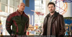 Chris Evans and Dwayne Johnson Team Up to Rescue Santa in New Red One Trailer