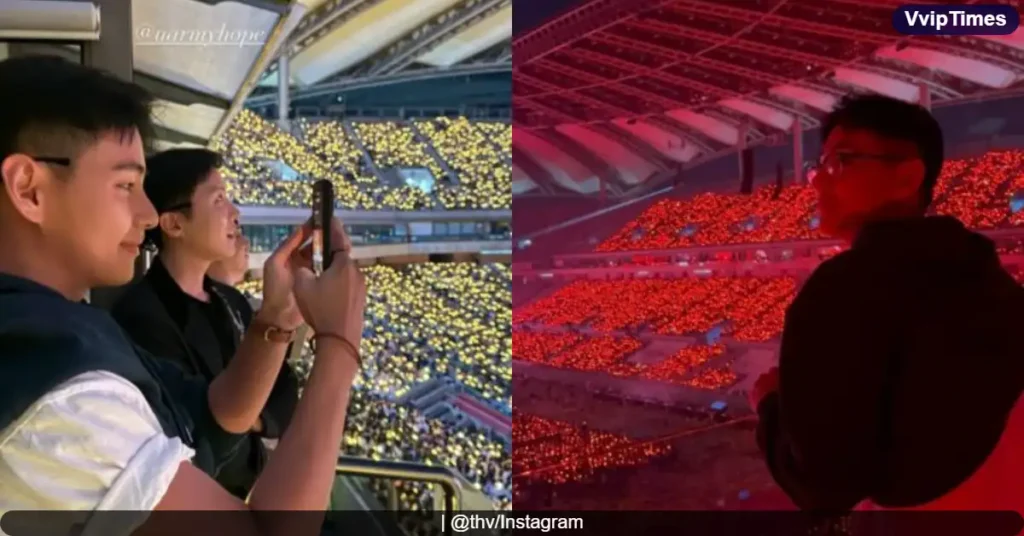 V and J-Hope Attend IU's Concert