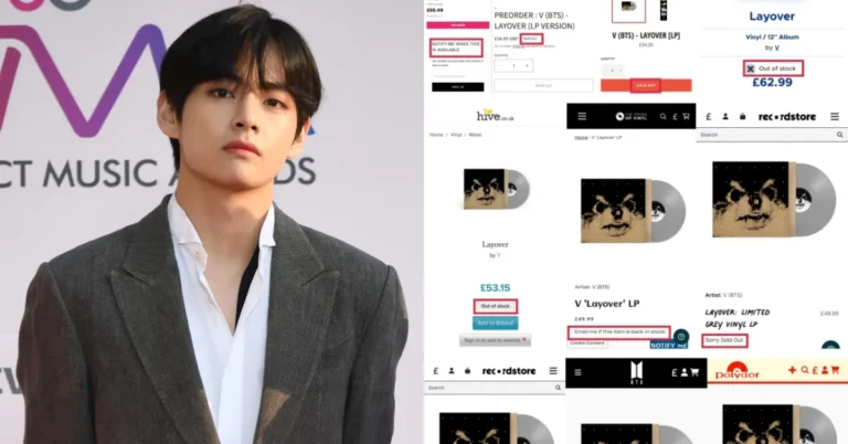 BTS V's 'Layover' Vinyl Edition Sells Out Across the US, UK, and Japan, Proving Global Demand