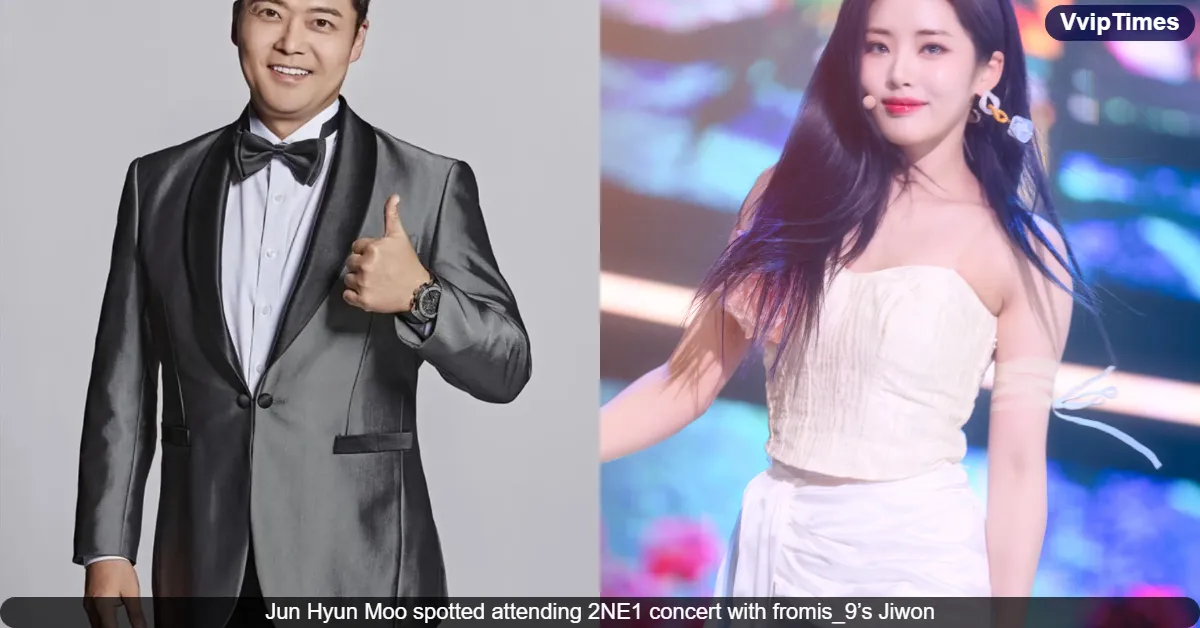 Jun Hyun Moo and fromis_9’s Jiwon Attend 2NE1 Concert Together