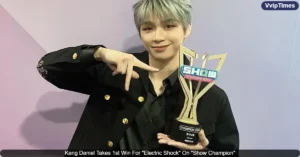 WATCH: Kang Daniel Wins First Trophy for "Electric Shock" on Show Champion; Performances By MADEIN, P1Harmony, And More