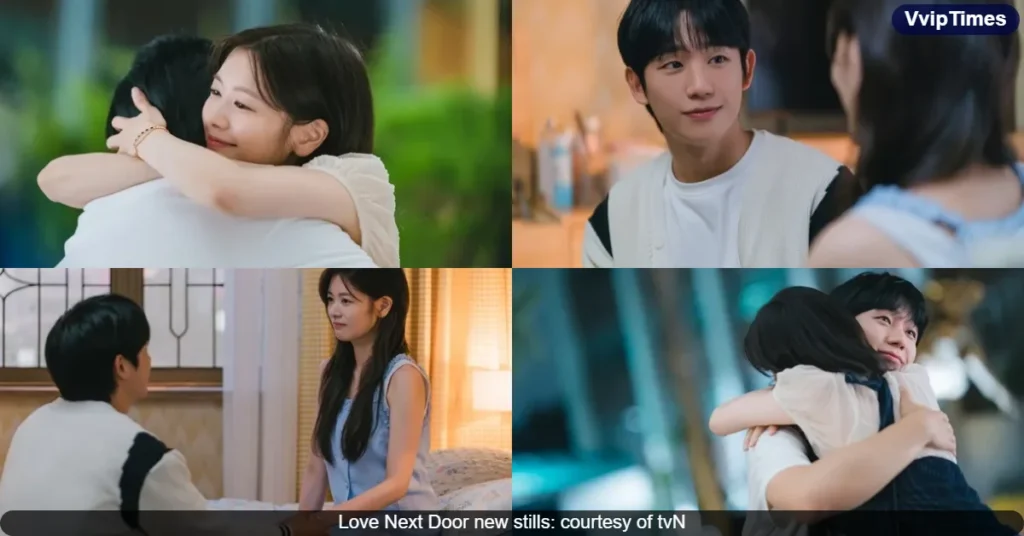 New stills show Jung Hae In and Jung So Min standing firm despite opposition in 'Love Next Door'