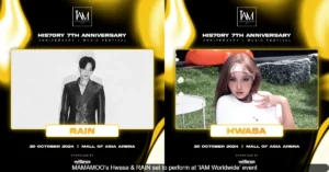 MAMAMOO's Hwasa and RAIN Set to Perform at Manila's 'IAM Worldwide' 7th Anniversary Event HIS7ORY