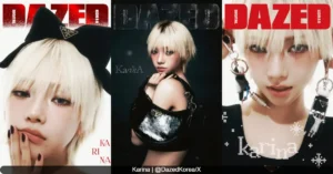 Karina Wows Fans with New Short Blonde Hair on Dazed Korea Cover