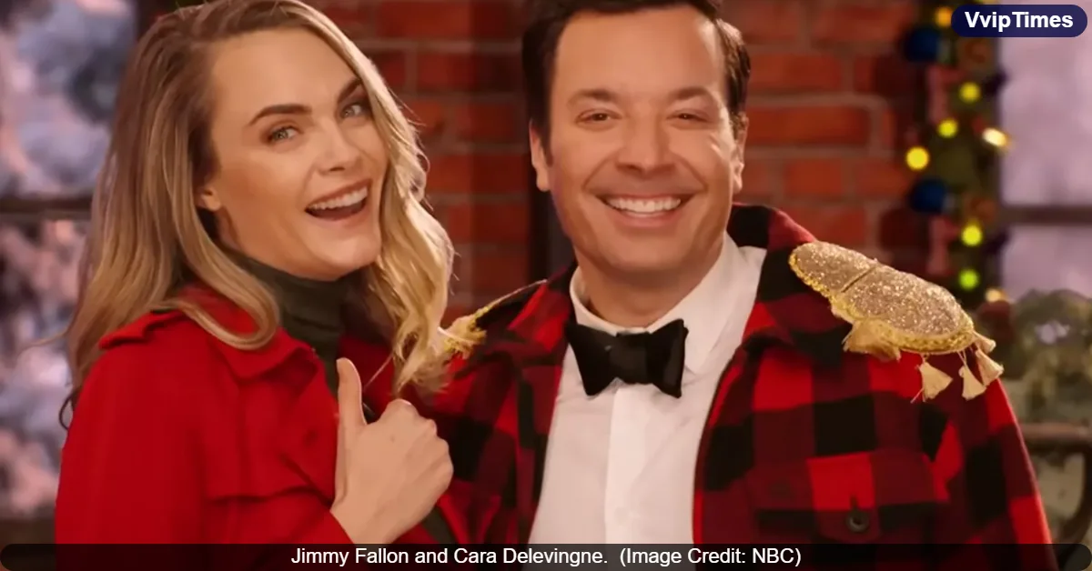 Jimmy Fallon and Cara Delevingne Spoof Hallmark Christmas Movies in Hilarious Holiday Sketch