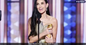 Demi Moore Wins Her First Golden Globe for 'The Substance'