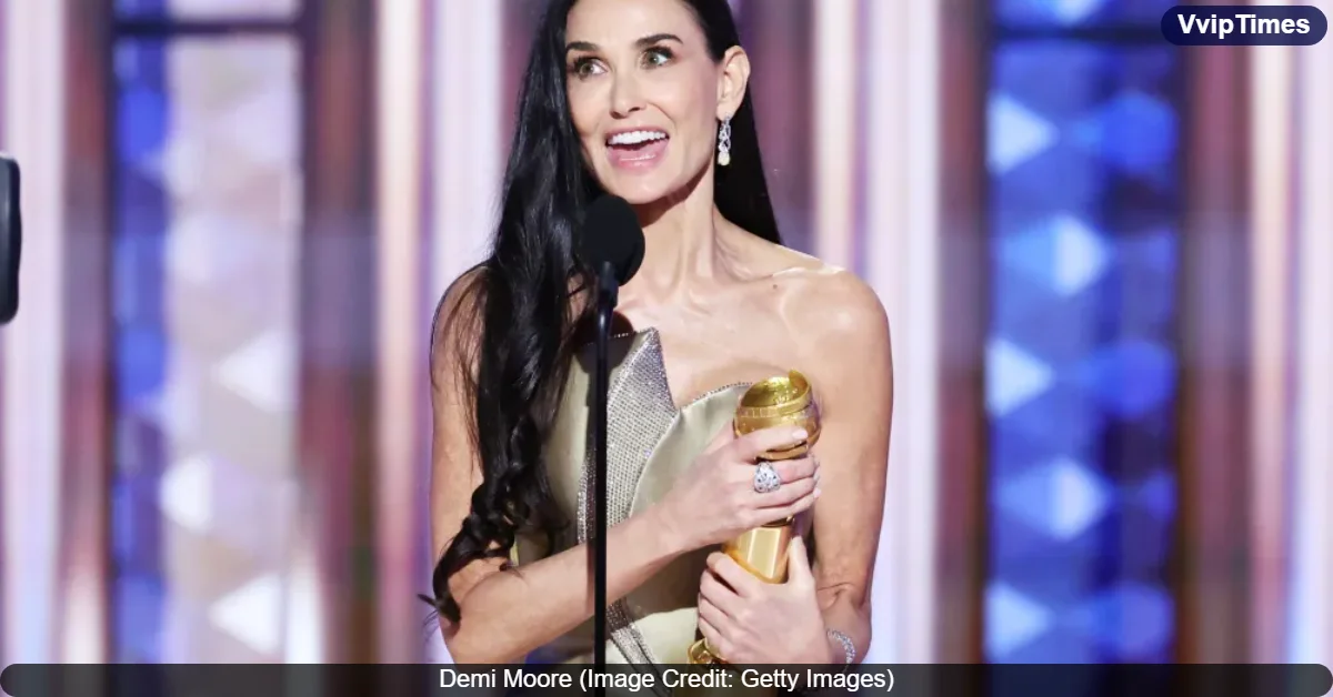 Demi Moore Wins Her First Golden Globe for ‘The Substance’