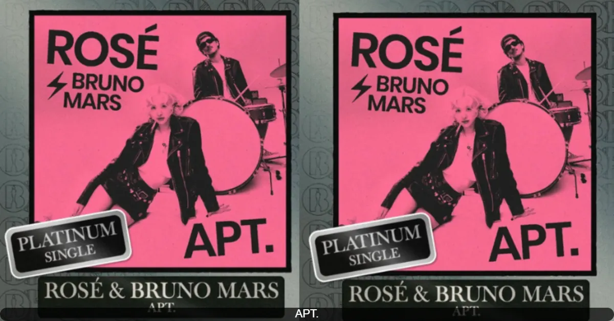 Rosé and Bruno Mars’ ‘APT’ Reaches Platinum Status in the UK