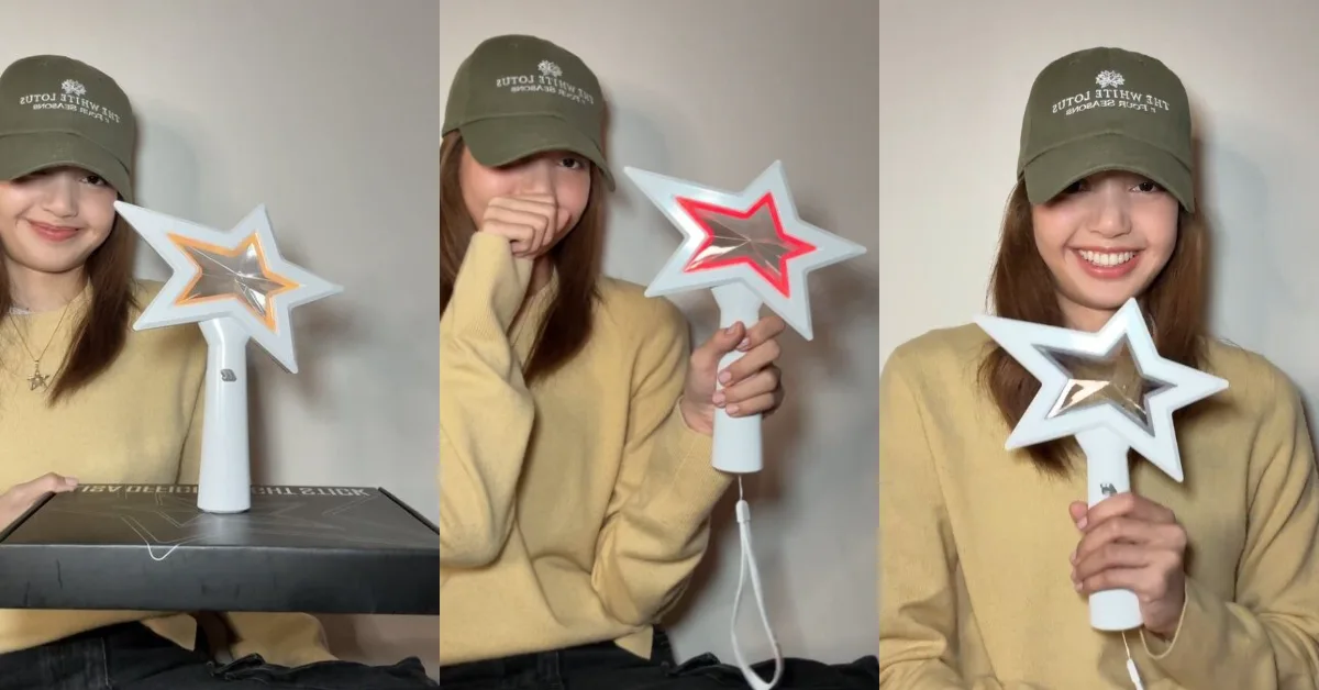 BLACKPINK’s Lisa Stuns Fans With Her New Star-Shaped Lightstick in a Special Live Broadcast on Bubble