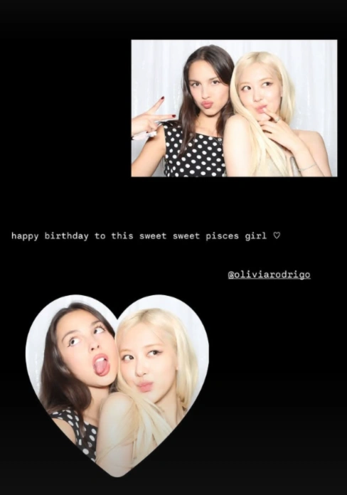 Rosé from BLACKPINK recently celebrated Olivia Rodrigo's 22nd birthday