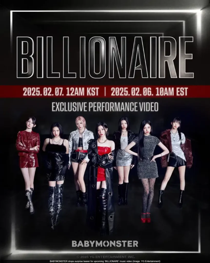 BABYMONSTER drops surprise teaser for upcoming ‘BILLIONARE’ music video (Image: YG Entertainment)