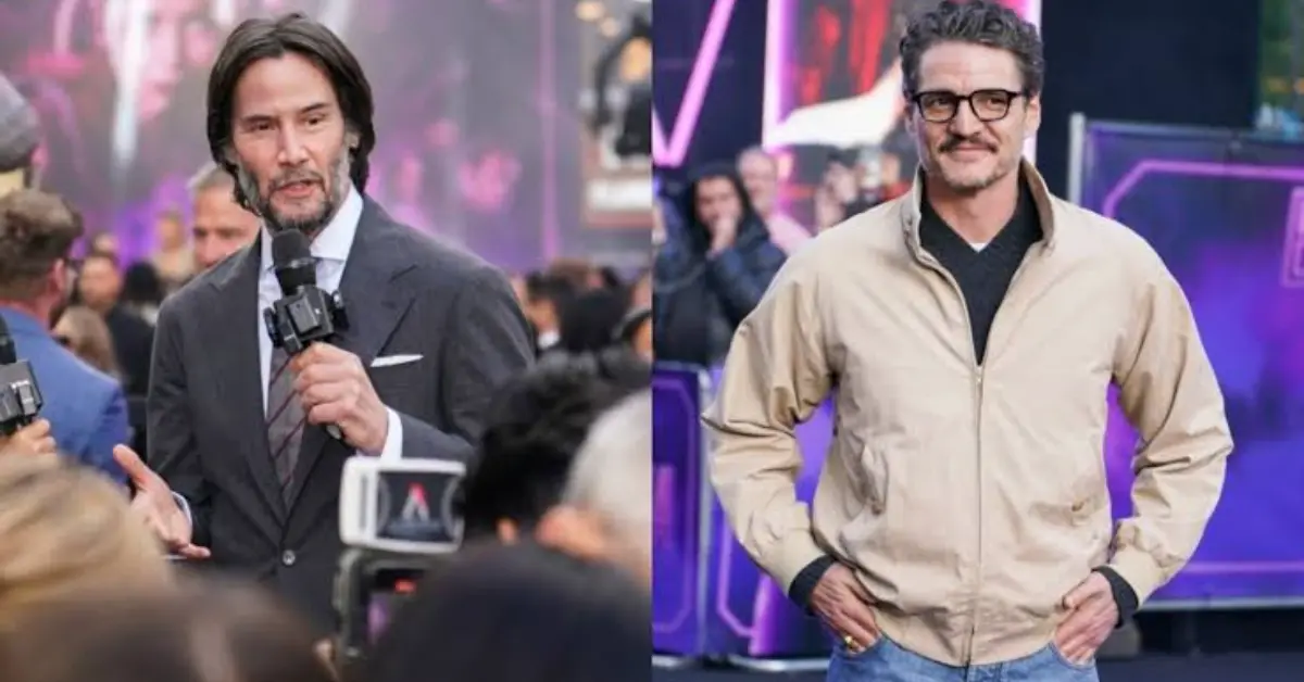 Keanu Reeves Has a Hilarious Reaction to Pedro Pascal Casually Strolling Into Ballerina Premiere; Watch Video