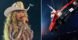 Beyoncé Pauses Houston Concert After Flying Car Malfunction Leaves Her Stuck Mid-Air