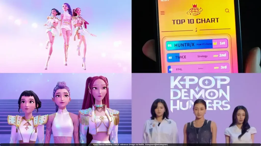 Kpop Demon Hunters TWICE reference Image via Netflix Instagram @twicetagram Kpop Demon Hunters' TWICE reference (Image via Netflix, Instagram/@twicetagram)