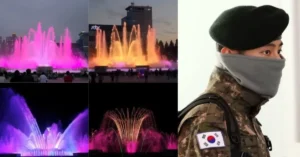 Fans Light Up Ilsan Lake Park With Musical Fountain Show To Celebrate BTS V’s Military Discharge