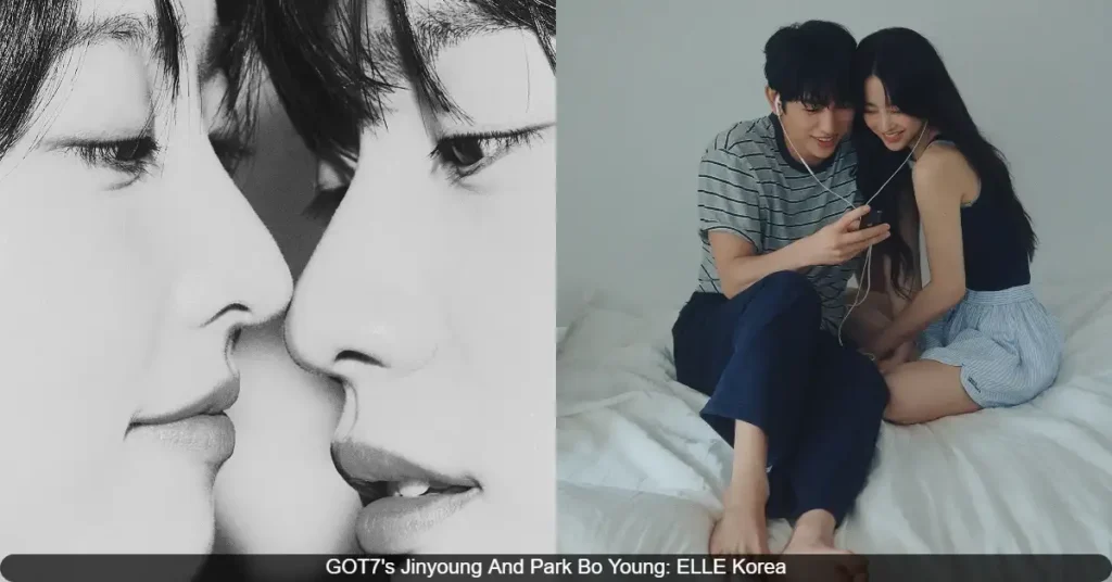 GOT7s Jinyoung And Park Bo Young ELLE Korea Park Bo Young and Jinyoung Open Up About Their Chemistry and Roles in Hit Drama 'Our Unwritten Seoul'
