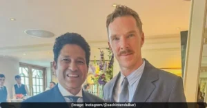 Cricket Legend Sachin Tendulkar Meets Actor Benedict Cumberbatch at Wimbledon 2025