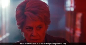 Linda Hamilton is seen as Dr Kay in Stranger Things Season 5(X)