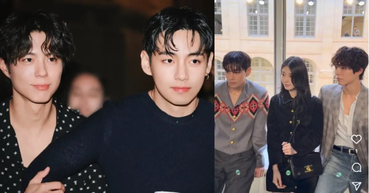 BTS V and Park Bo Gum Show Off Friendship at Celine Dinner in Paris, Joined by Suzy at Fashion Show