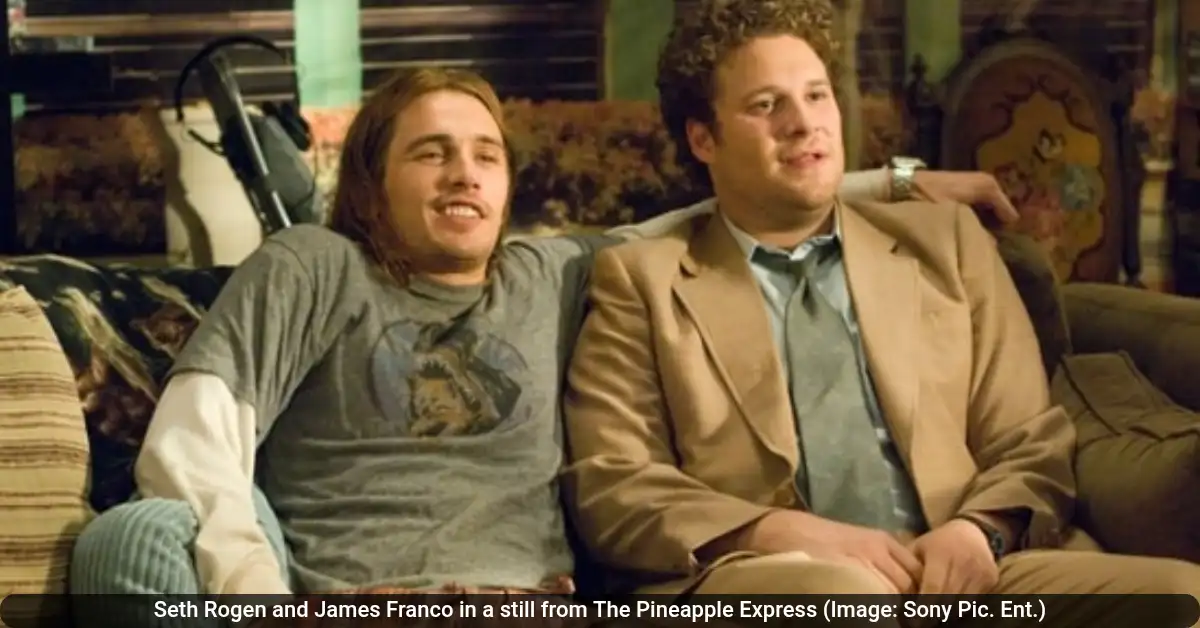 Seth Rogen and James Franco in a still from The Pineapple Express