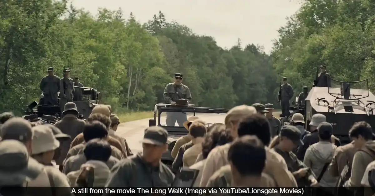A still from the movie The Long Walk