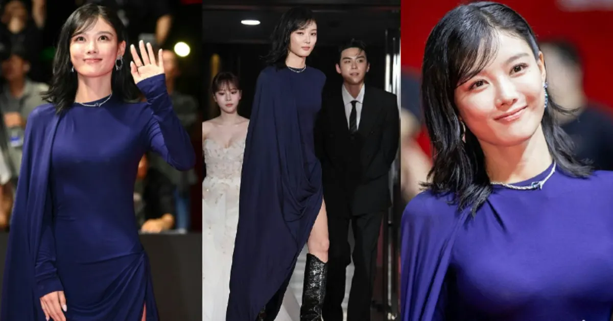 Kim Yoo-jung’s Navy Slit Dress at BIFF 2025 Divides Fashion Opinions