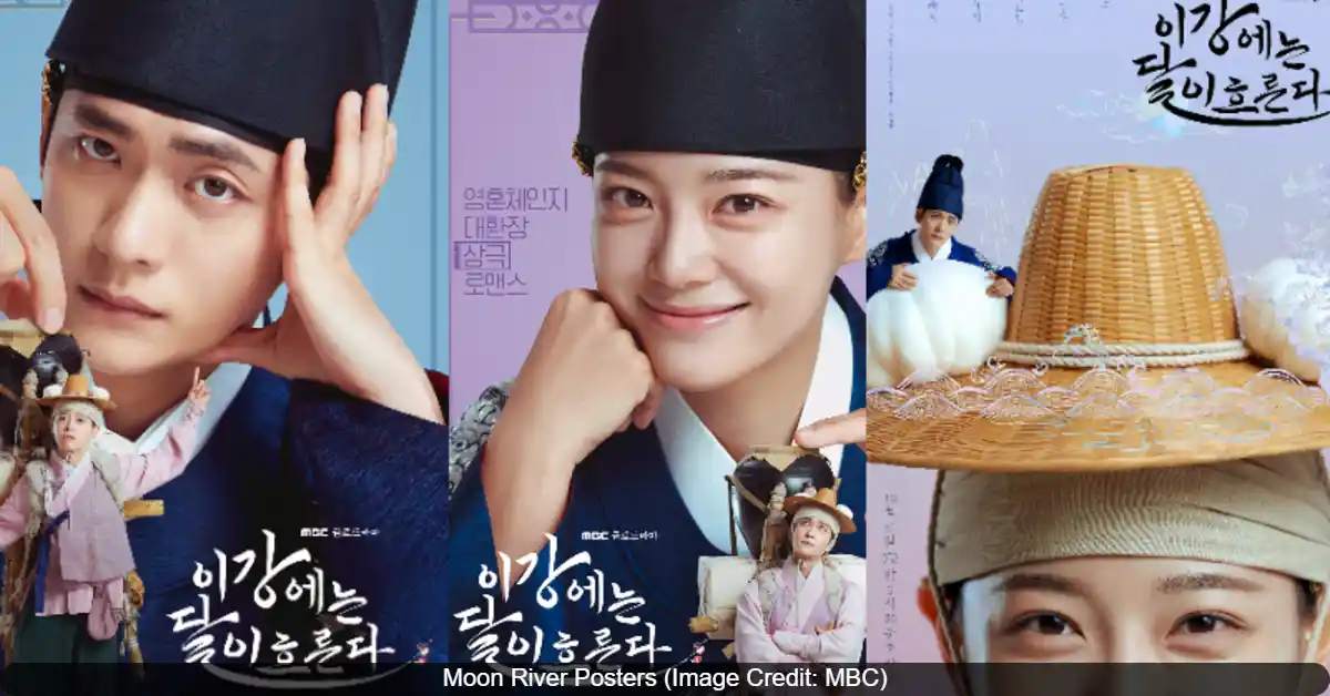 Crown Prince Kang Tae Oh and Peddler Kim Se Jeong Switch Souls in New K-Drama Moon River Posters