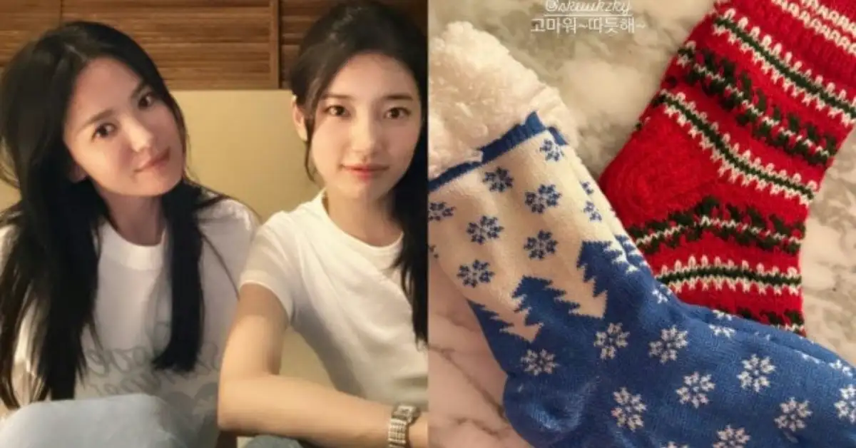 Song Hye Kyo Thanks Suzy for Thoughtful Winter Socks Gift