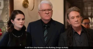 A still from Only Murders in the Building Image via Hulu 62kb Only Murders in the Building Season 5 Finale Recap: Lester’s Killer Revealed and a New Mystery Begins