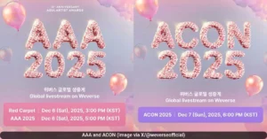 AAA and ACON (Image via X/@weverseofficial)