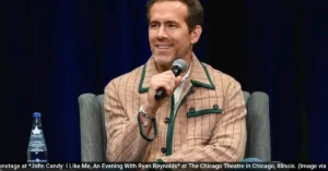Ryan Reynolds speaks onstage at *John Candy: I Like Me, An Evening With Ryan Reynolds* at The Chicago Theatre in Chicago, Illinois.