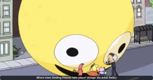 Smiling Friends Takes Place In A Surreal, Shape-Shifting America Where does Smiling Friends take place? (Image Via Adult Swim)