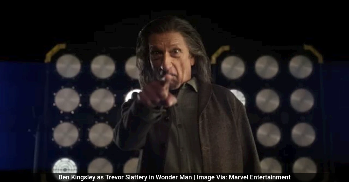 Ben Kingsley as Trevor Slattery in Wonder Man | Image Via: Marvel Entertainment