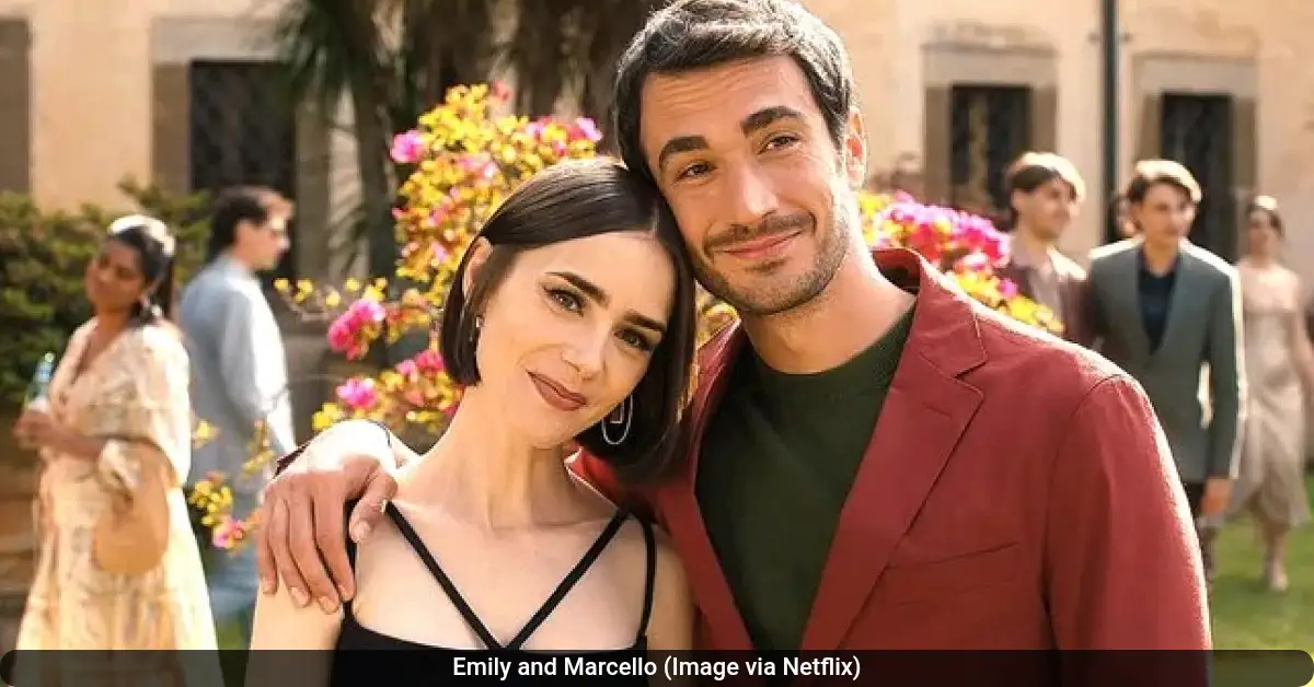 Emily and Marcello (Image via Netflix)