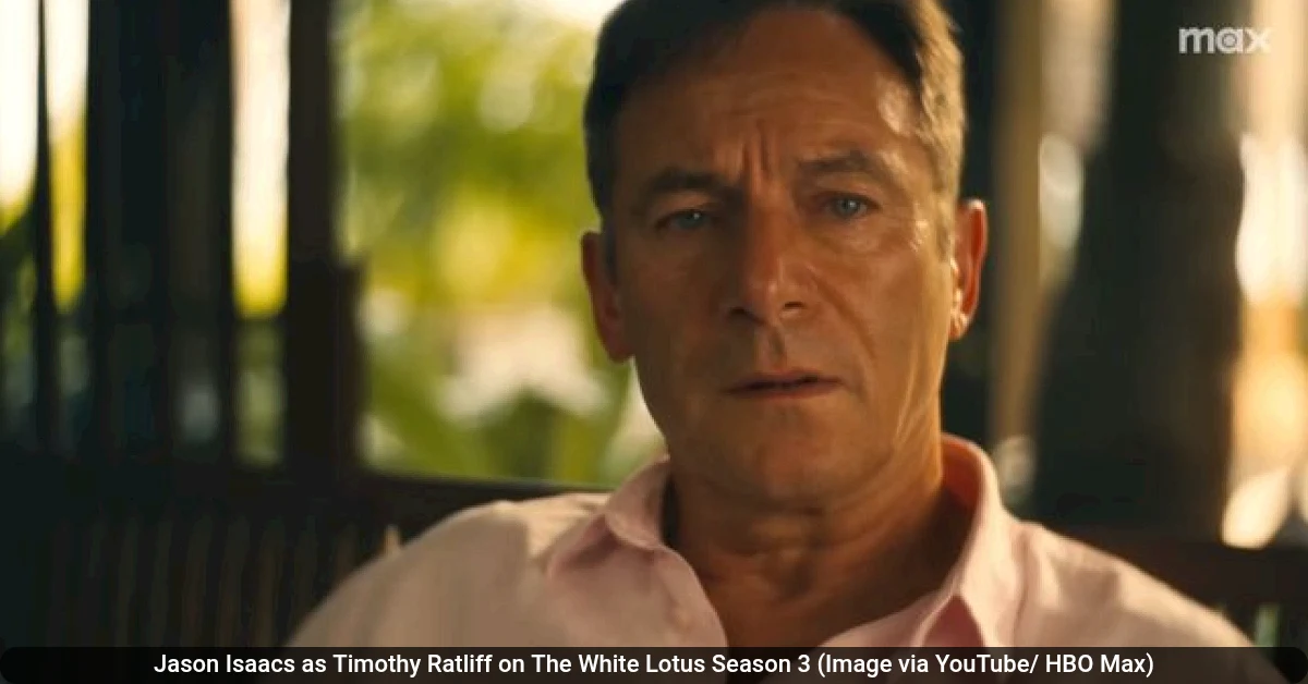 Jason Isaacs as Timothy Ratliff on The White Lotus Season 3 (Image via YouTube/ HBO Max)