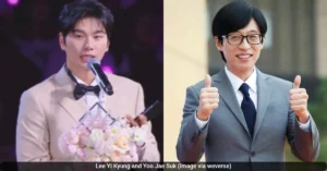 Lee Yi Kyung and Yoo Jae Suk (image via weverse)