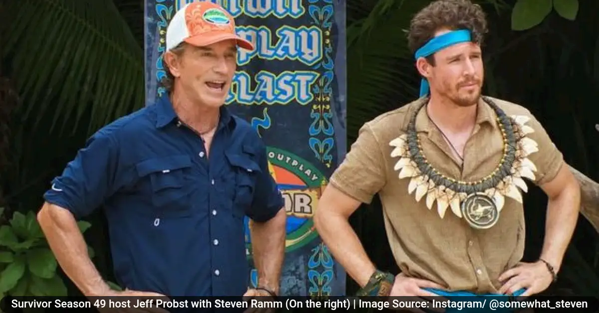 Survivor Season 49 host Jeff Probst with Steven Ramm On the right Image Source Instagram @somewhat steven 59kb Survivor Season 49 host Jeff Probst with Steven Ramm (On the right) | Image Source: Instagram/ @somewhat_steven