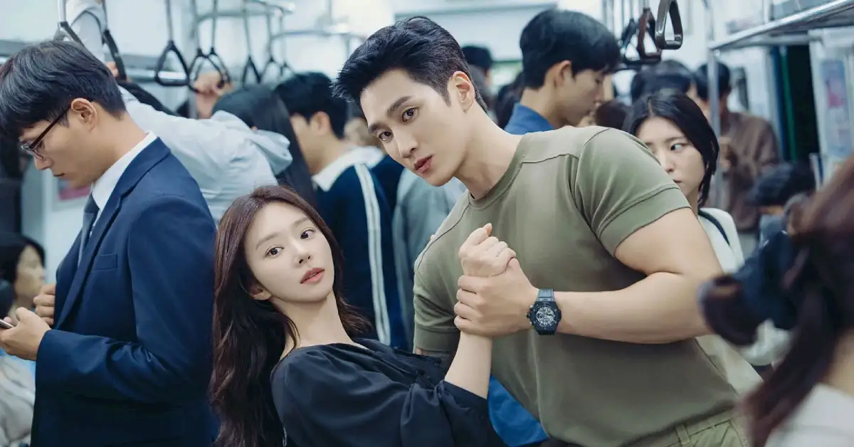 Jae gyu with Yoon Bom in Spring Fever Image via X @CJnDrama 43kb Spring Fever Episode 2 Recap: Jae-gyu and Yoon Bom’s Trip to Seoul as Se-jin Leaves Town