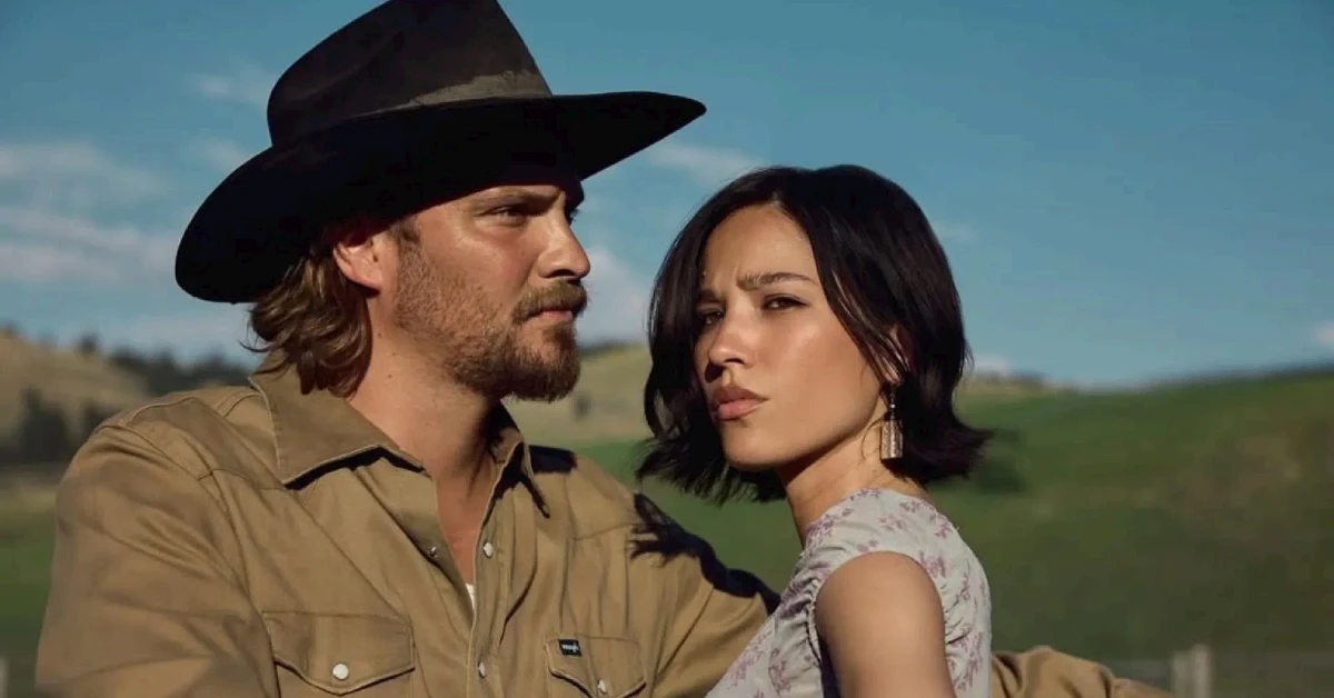 Kelsey Asbille as Monica and Luke Grimes as Kayce in Yellowstone (Image via Instagram/@kelseyasbille)