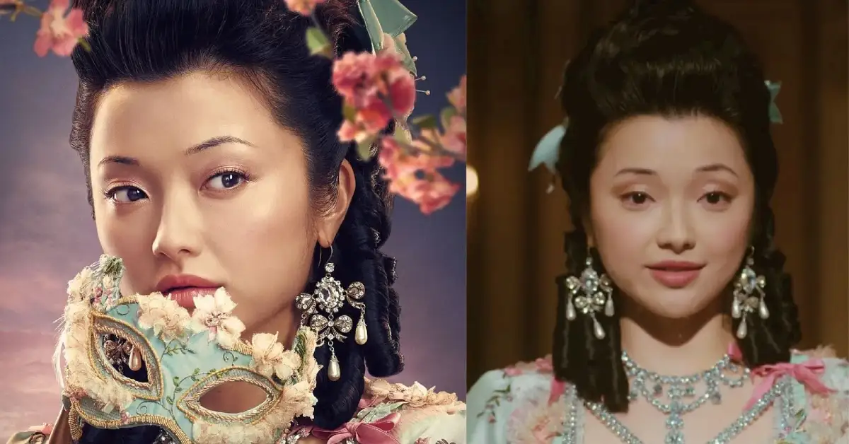 Miss Rosamund Li is portrayed by Michelle Mao in Bridgerton Season 4 (Images Via Instagram/@bridgertonnetflix)