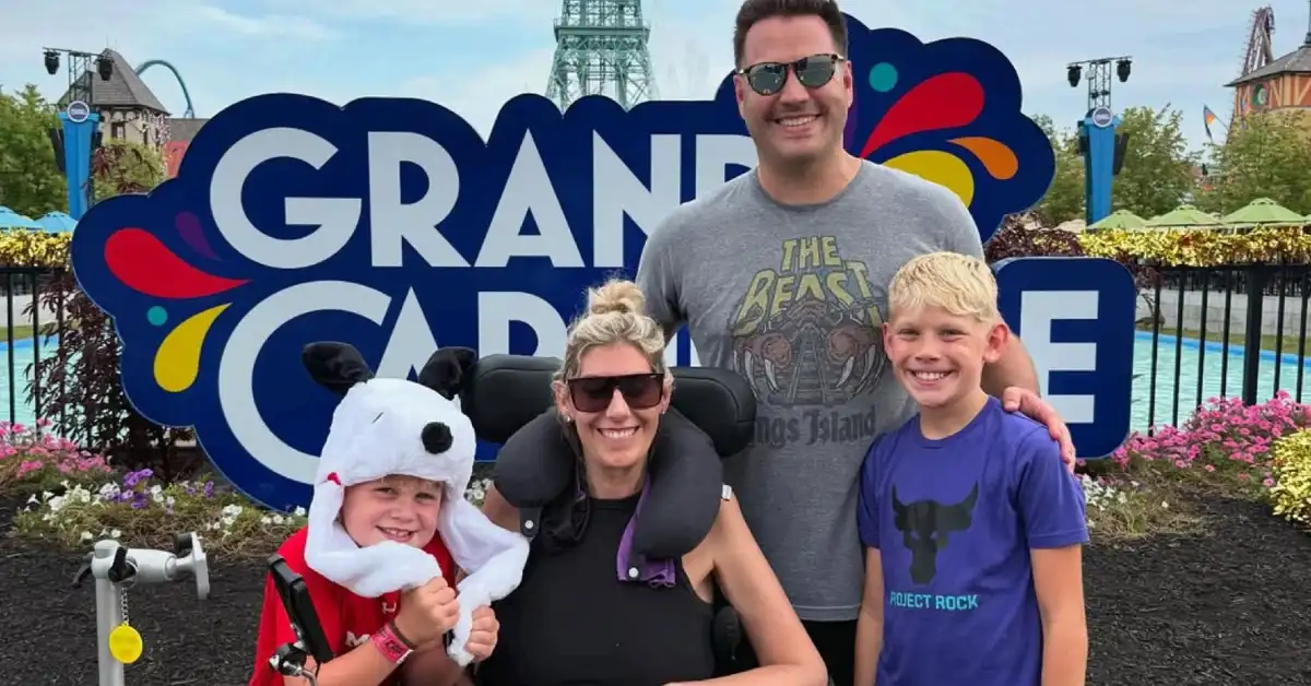 Sara Bennett with her family (image via official Instagram @theanandapivot)