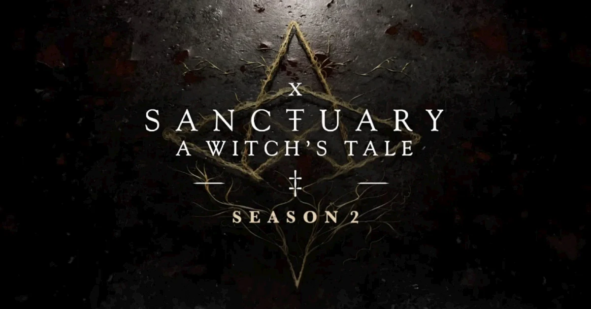 The title card for Sanctuary: A Witch’s Tale Season 2 (Source: amc+, YouTube)
